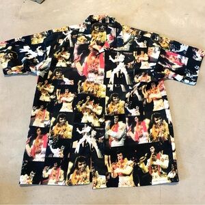 Elvis Presley Vintage 90s Dragonfly Button-Up Shirt